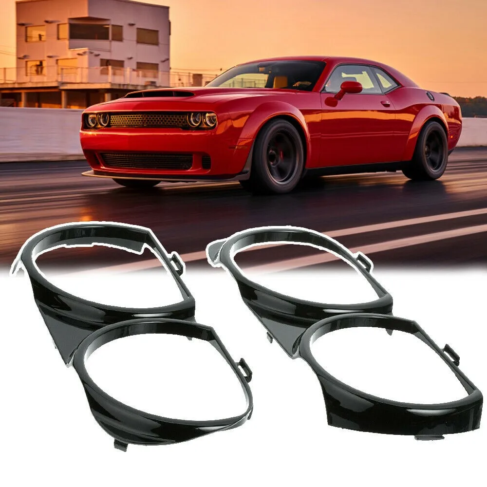 

Front Headlight Lamp Bezel Trim Right Left Pair Fit For Dodge Challenger Scat Pack Front Headlight Bezel