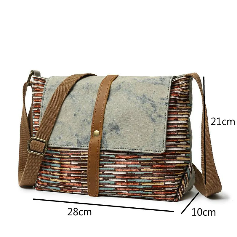 

YourSeason 2021 National Men Messenger HandBag Retro Casual Striped Zipper Hasp Fashion Male Travel Shoulder Crossbody Bags