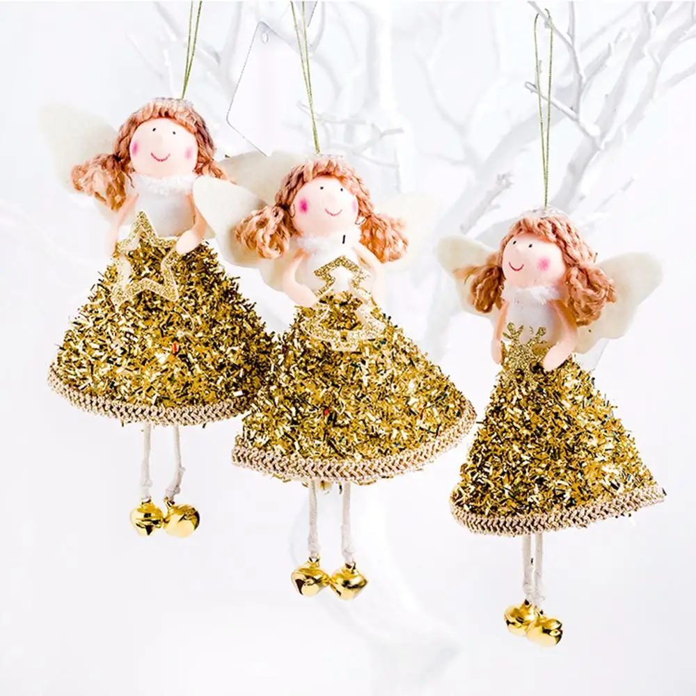 QIFU Christmas Angel Pendant Christmas Decor for Home Christmas Tree Ornaments Xmas Doll Gifts Cristmas Elf New Year