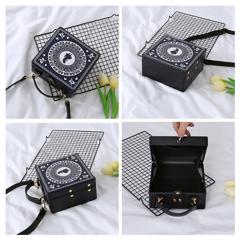 WOBAG/Модная стильная сумка в виде коробки из искусственной кожи с заклепками, Женская квадратная сумка на плечо, женская сумка через плечо высокого качества