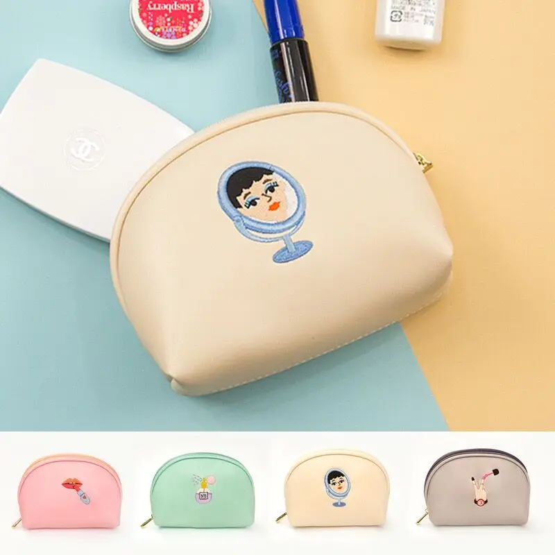 Bentoy простая модная косметичка для девочек Красивая Короткая полумесяц корейский