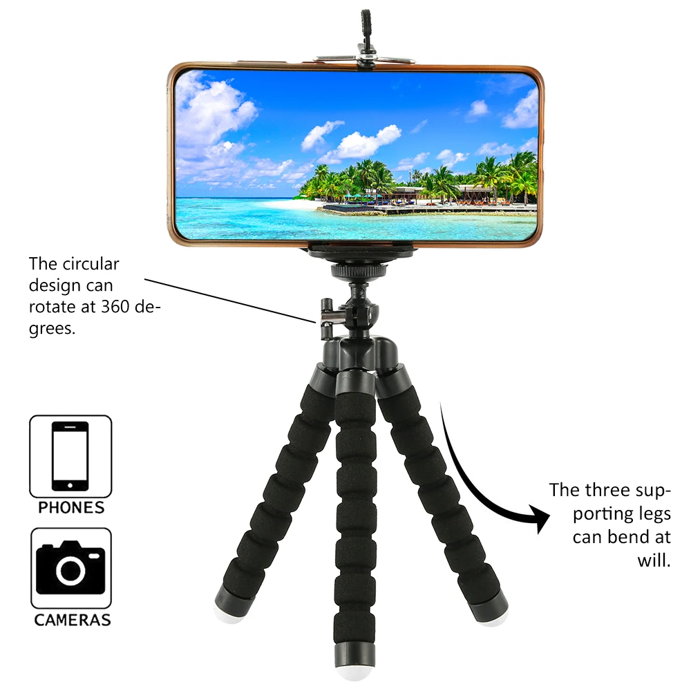 Штатив для смартфона селфи палка зажим подставка держатель прямой трансляции на