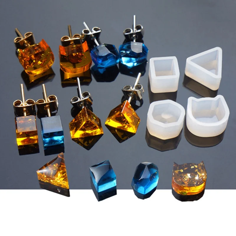 2 шт./партия силиконовые геометрические формы для изготовления серег DIY Ювелирный