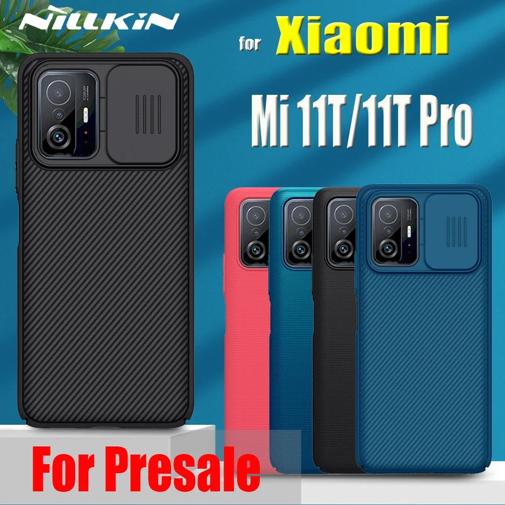 

NILLKIN Case For Xiaomi Mi 11T Pro 5G Camera Protection Cases Nilkin Slide Lens Protect Hard PC Frosted Shield Cover on Mi11T
