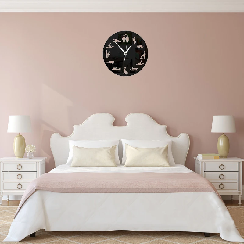 3D зеркальные Акриловые Неоновые светодиодные настенные часы сделай сам для