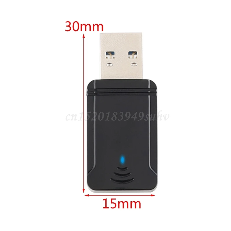 

1300M USB Wireless Network Card Dual Frequency Wifi Receiver Portable Mini 2.4GHz/5GHz Network Adapter for PC Desktop Laptop