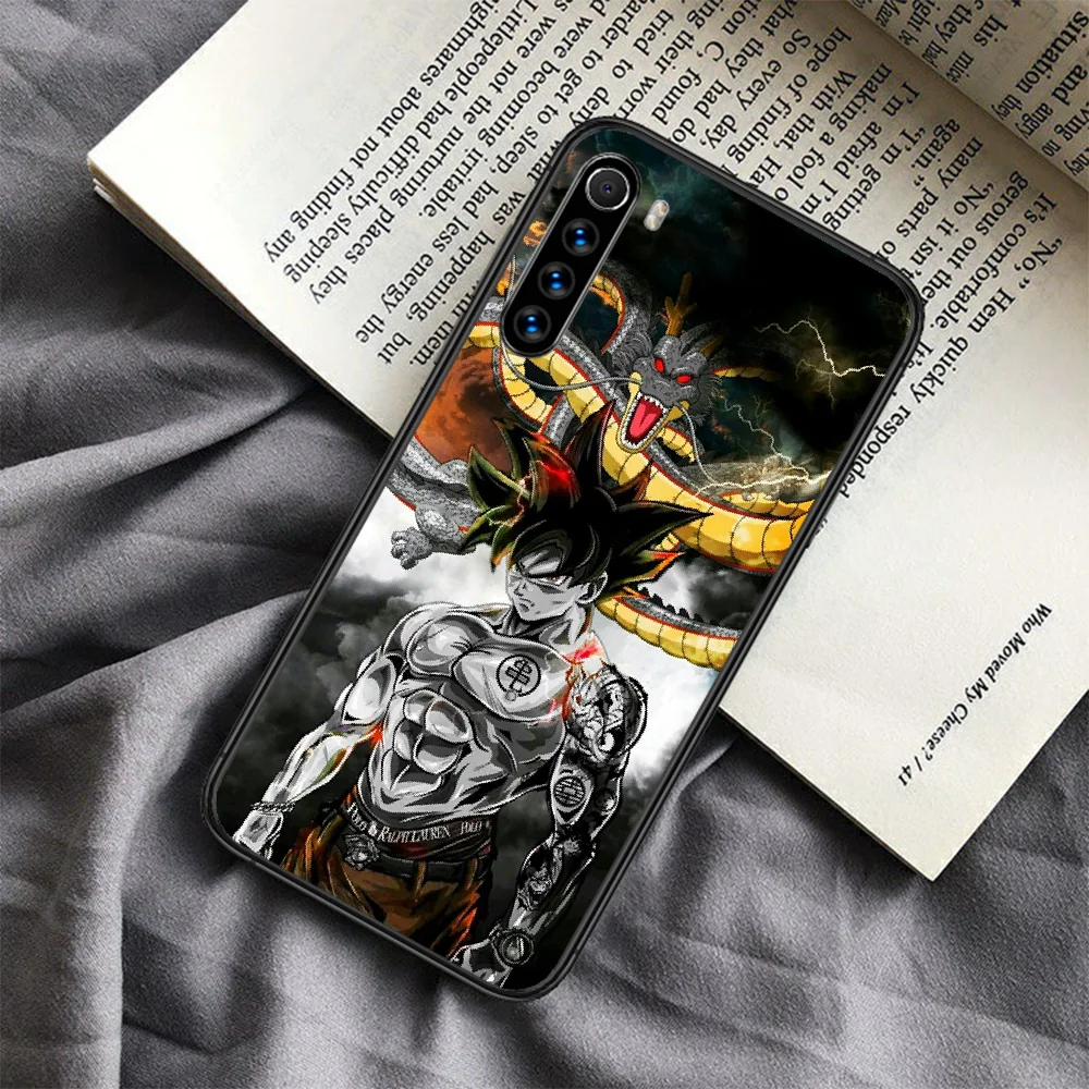 

D-Dragon Ball Goku Phone Case For Xiaomi Redmi Note 7 8 8T 9 9S 4X 7 7A 9A K30 Pro Ultra black Etui Soft Shell Silicone Bumper