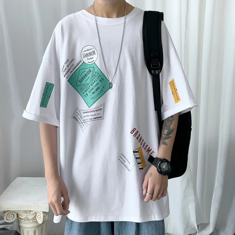 

2021 Summer Men's T-Shirt Street Style Large Size T-shirt youth vitality novelty leisure punk style short free delivery Gothic