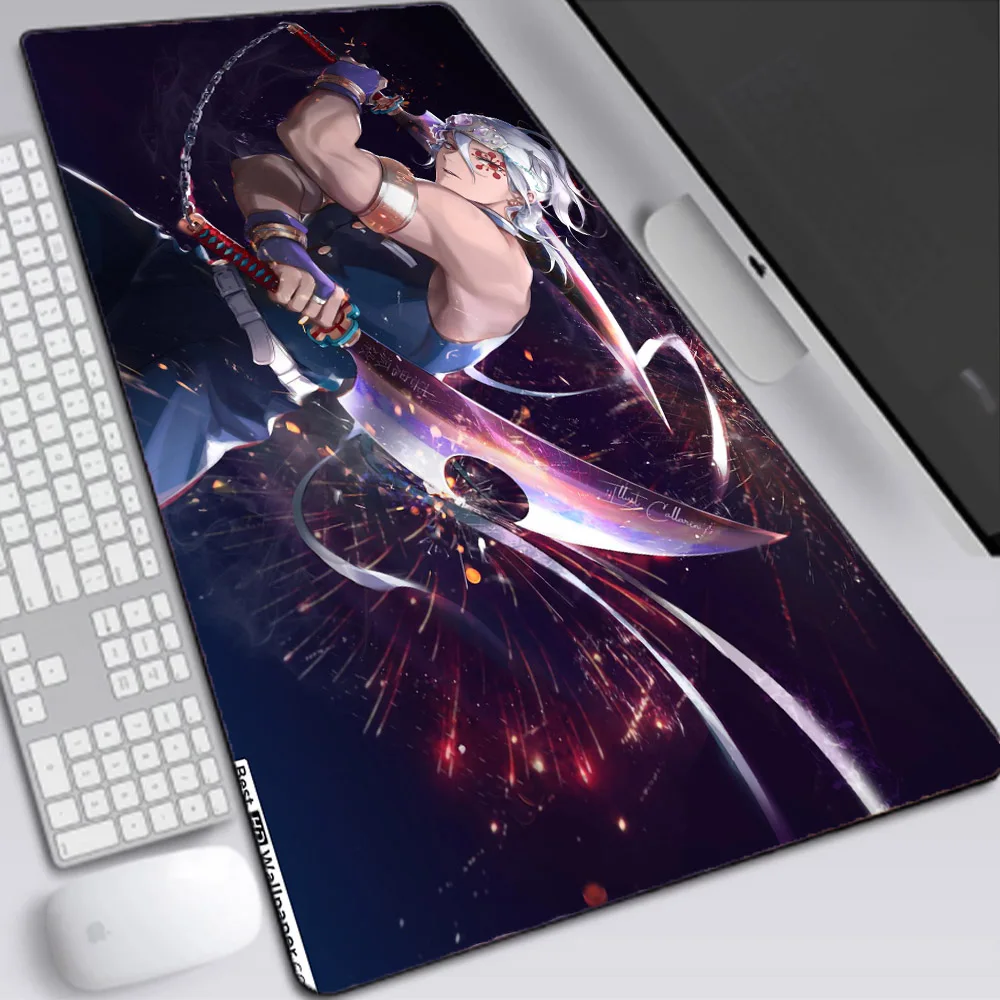 

Ghost Slayer Anime Large Mouse Pad Gaming Accessories Notebook Computer Mini PC MousePad Rubber desk Mat One Piece dropshipping