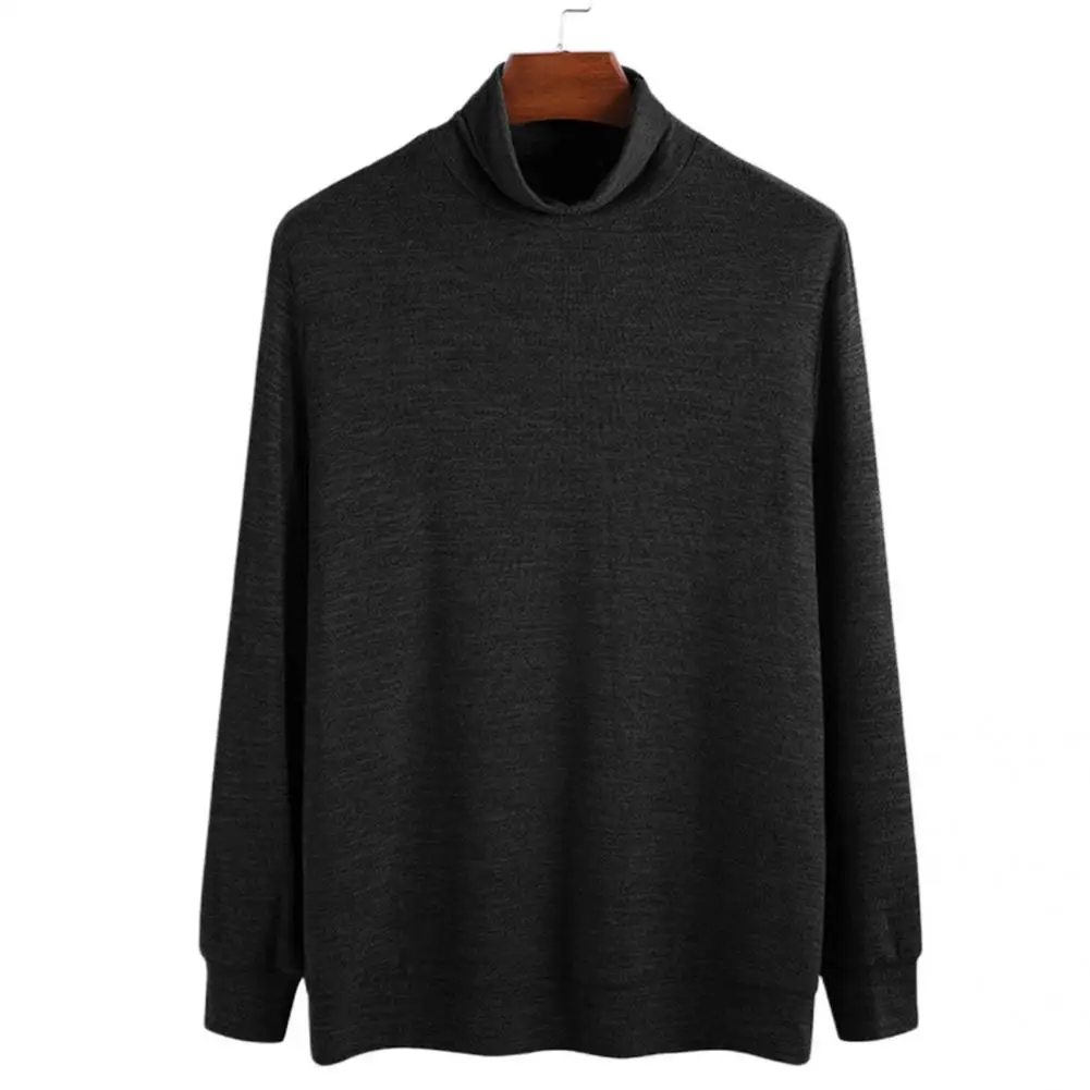 

Elastic Casual Solid Color Warm Men Top Streetwear Men Top Pile Collar for Autumn