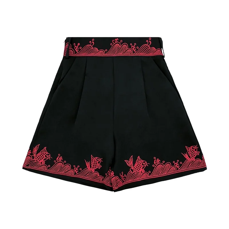 Женские плиссированные юбки с высокой талией и вышивкой Новинка лета 2021 модные