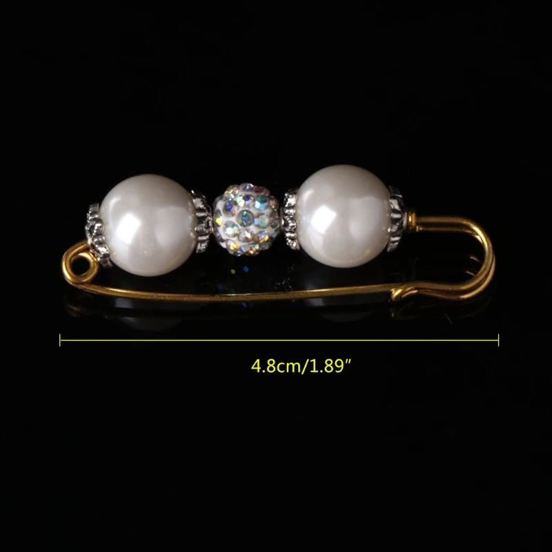 

3pcs Mixed Pearl Brooch Women Men Jewelry Vintage Corsage Rhinestone Gifts Pins