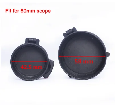50mm scope cover SPINA оптика Riflescope Аксессуары Эластичный прицел объектив протектор Флип-открытый Объектив крышки подходит для 40 мм 50 мм прицел - Цвет: 50mm scope cover