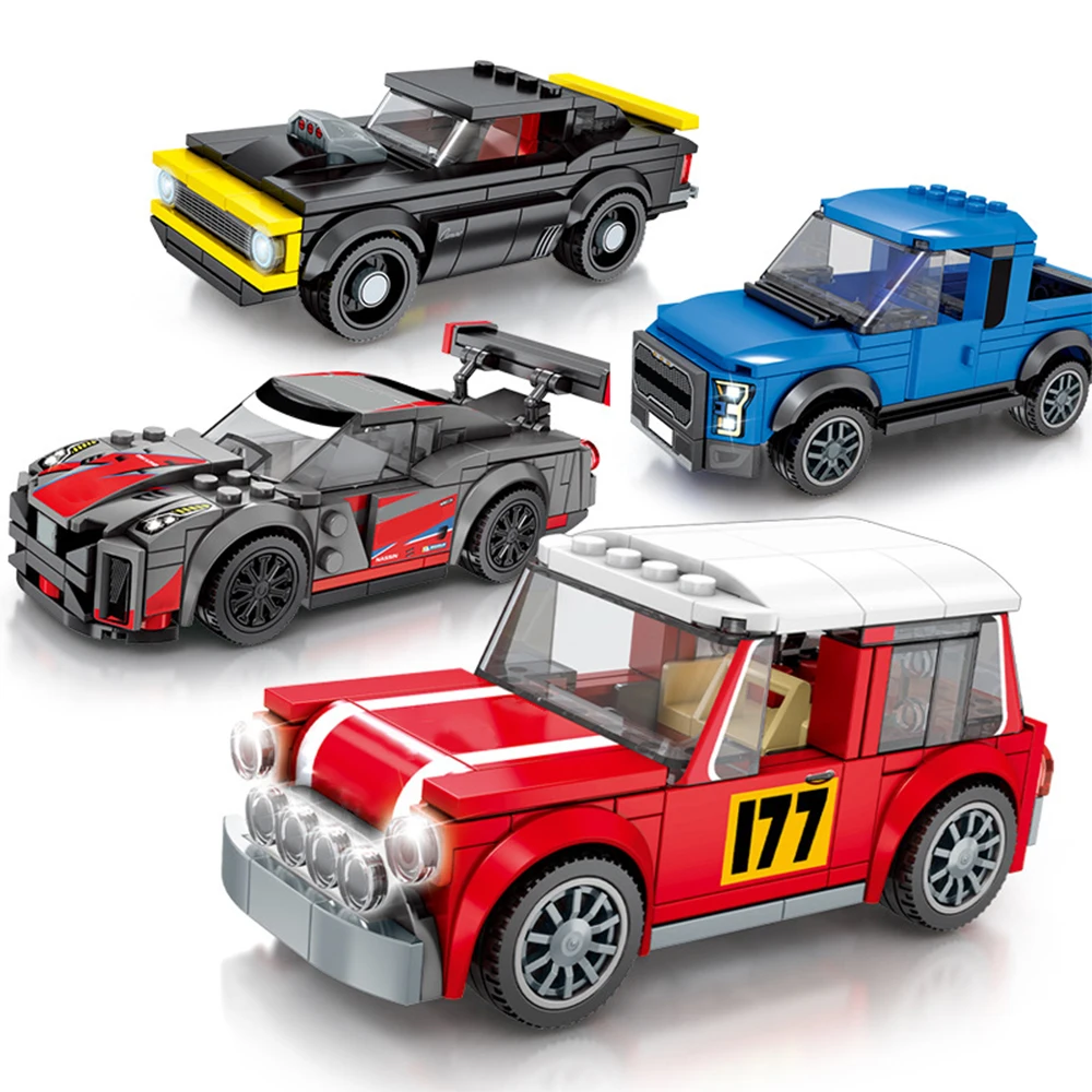 

Наборы скоростных чемпионов Super Racers, модель, строительные блоки, игрушки для детей, городские спортивные транспортные средства, набор гоноч...