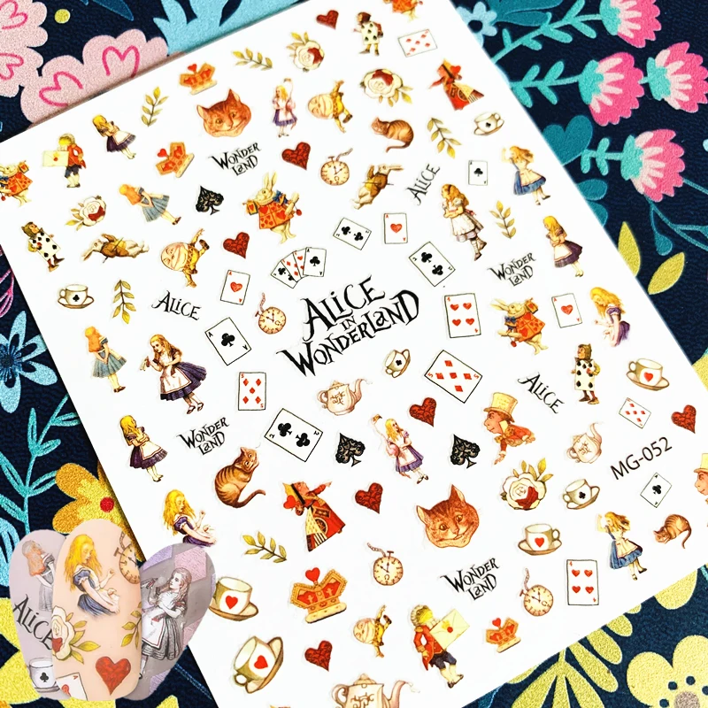 Новейшая модель MG 052 покер маджонг с буквенным принтом 3d дизайн ногтей наклейки