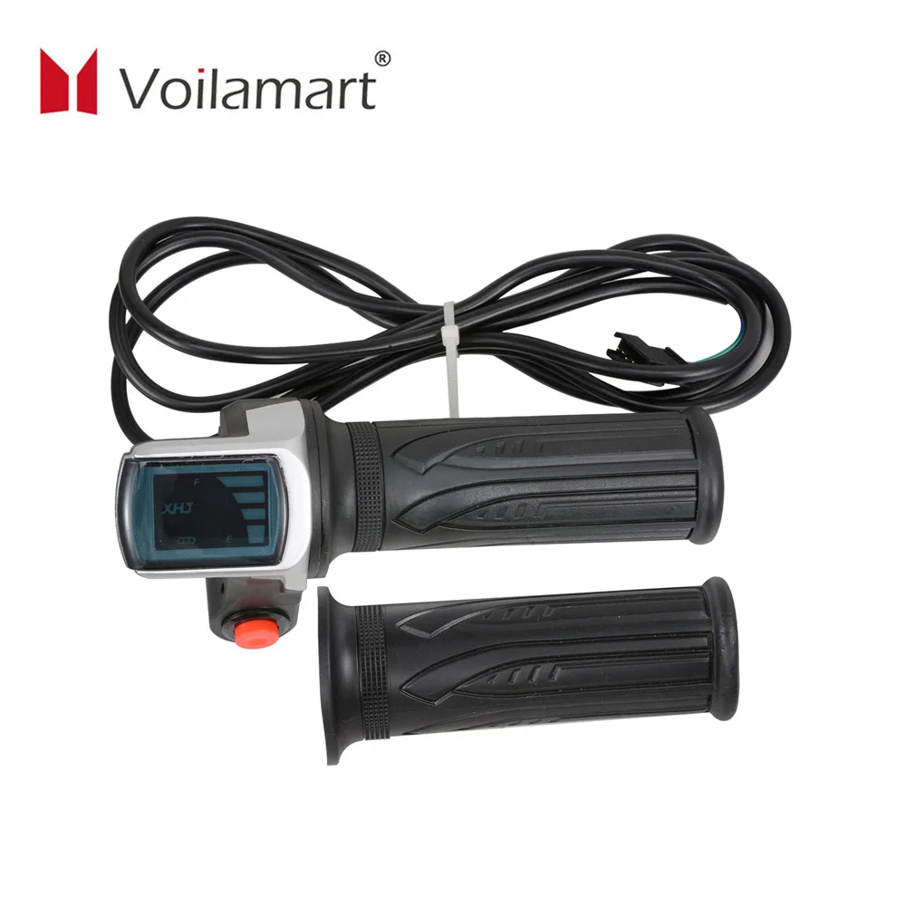 

Voilamart 36V 1Pair Electric Bicycle Speed Control Twist Throttle Grip Kit with LCD Display Ebike Conversion Accessories