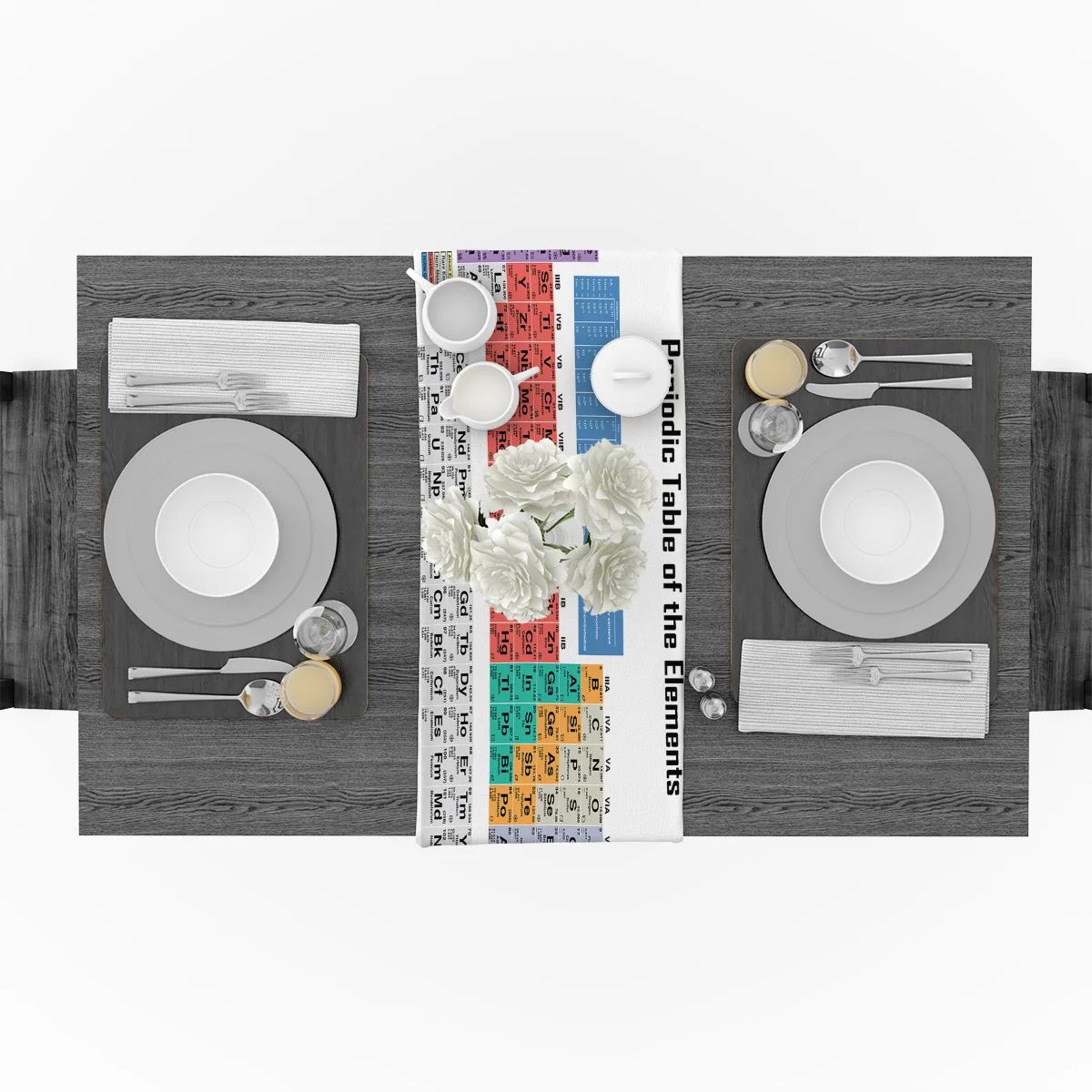 Периодическая таблица элементов химическая настольная дорожка для свадьбы