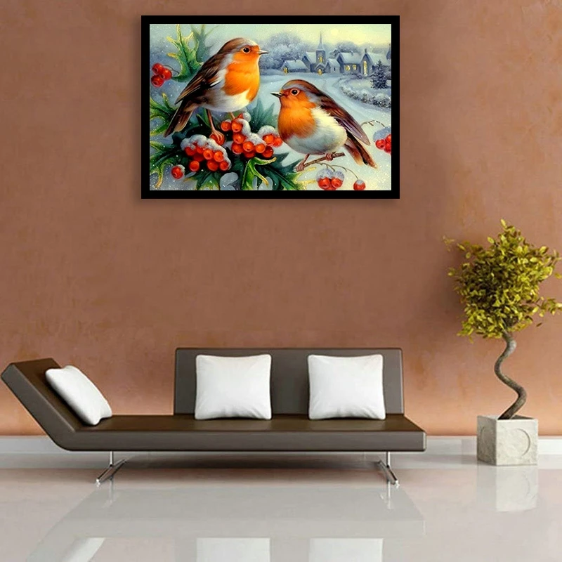 HOT-DIY 5D Diamond Painting By Number Kit For Adult Full Drill Arts Craft Embroidery Dotz Home Wall Decor Birds | Дом и сад
