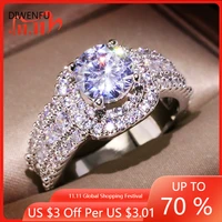 s925 sterling silver ring for women diamond square wedding for couples bohemia fashion luxury silver ring for jewelry
