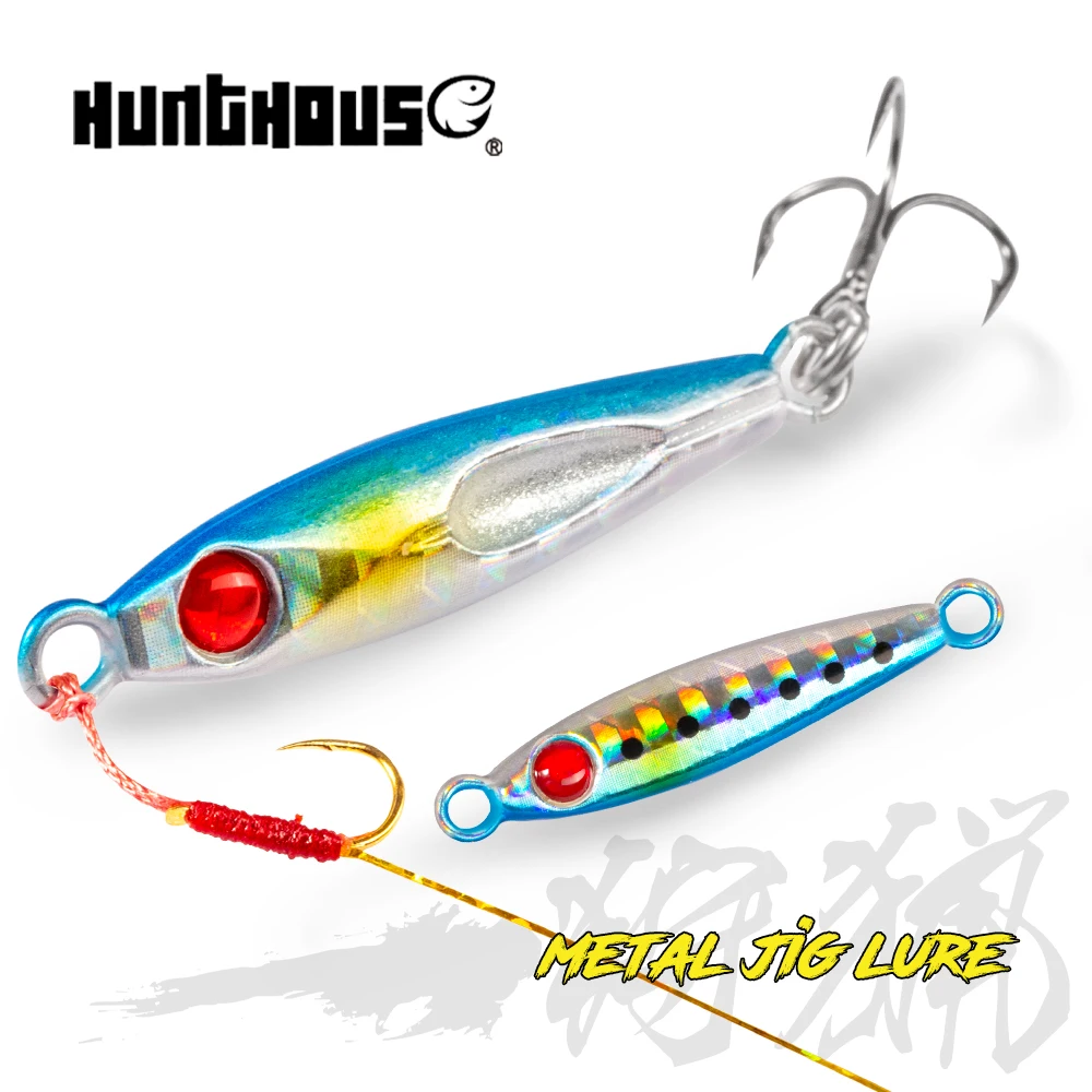 

Hunthouse Micro Jig Lure 3g 5g 7g 12g Artificial Jig For Fishing Metal Slow Jigging Fishing Lures For Aji Sea Fishing Tackle