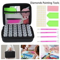 60 pcs bottles 5d diamond painting accessories tools storage box carry case diamant painting tools container bag