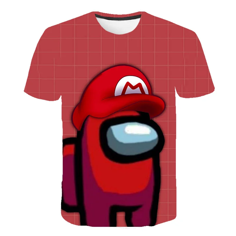 

2020 Summer Game Among Us T Shirt Harajuku children Video Game Street Style T-shirt Funny Cartoon Anime Tshirt Hip Hop Top Tees