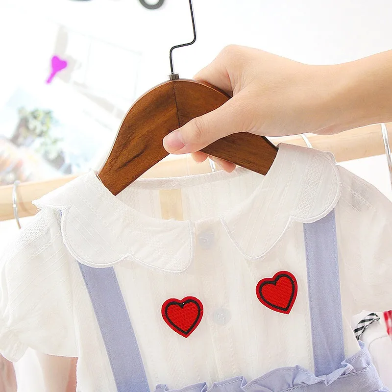 Милые летние платья принцессы для маленьких девочек 3 цвета Хлопковое платье с