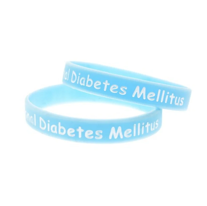 Браслет Силиконовый на запястье с изображением гестационного диабета|Именные