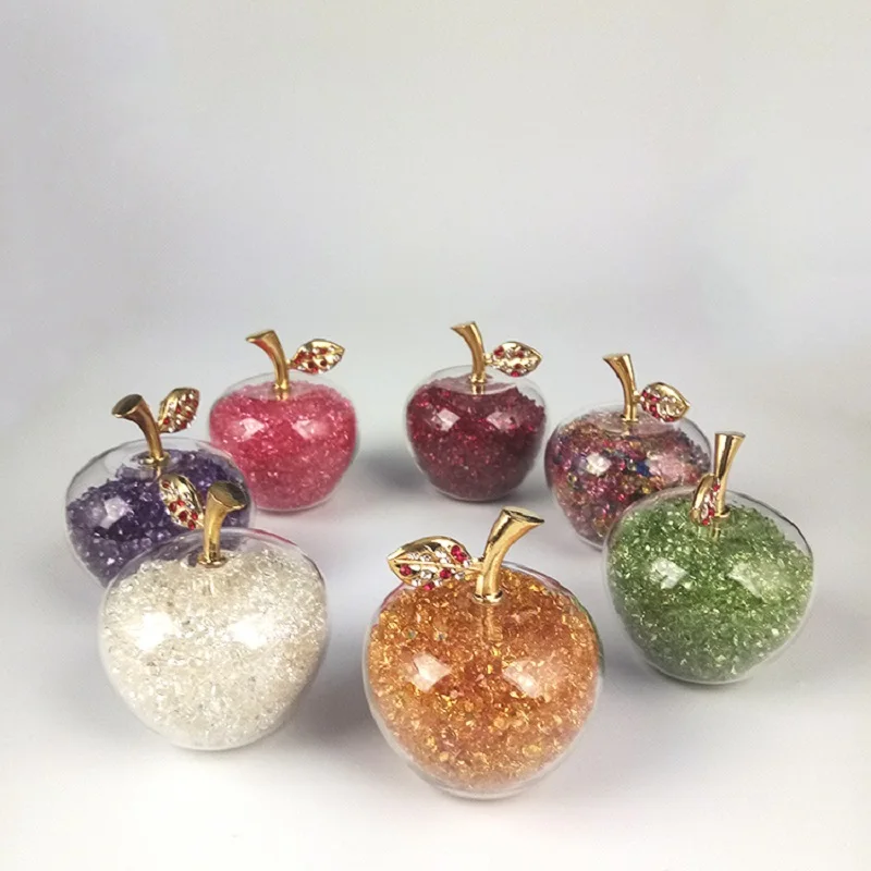 60 мм кристалл алмаз яблоко с акриловыми гранулами для свадебного орнамента магия