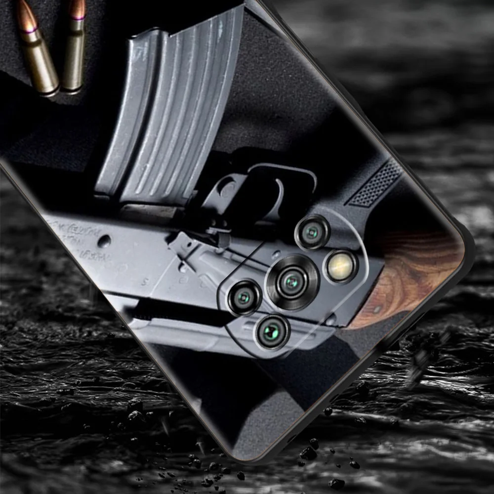 Чехол с пулями для пистолета AK47 Xiaomi Mi Poco X3 NFC M3 Pro 5G F3 GT C31 F1 мягкий чехол телефона Redmi