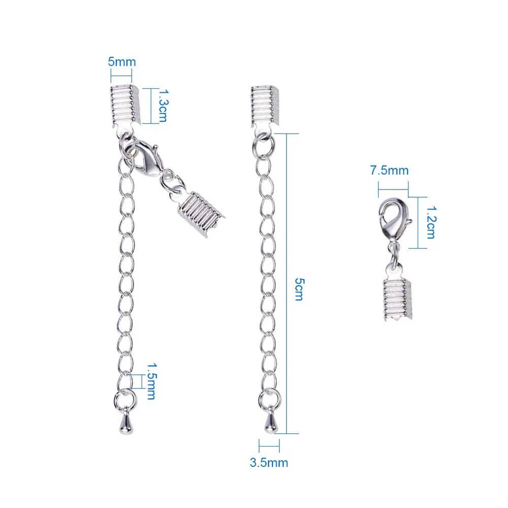 Набор латунных застежек и концов зажимов застежка-карабин с обжимом для шнура