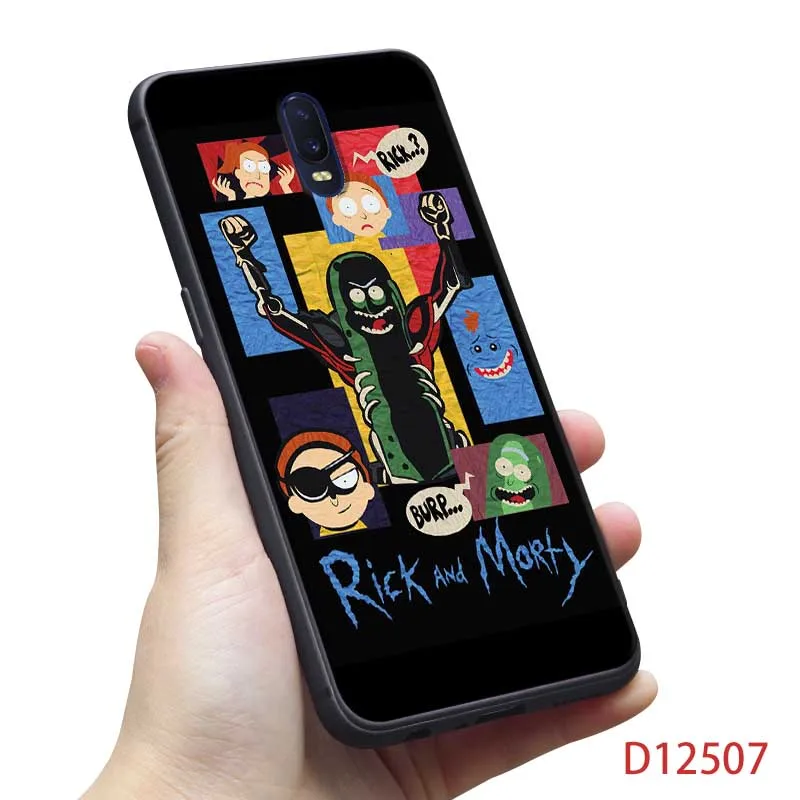 Для oneplus one plus 7 pro 7t pro 7 6 6t 5t Мягкий силиконовый чехол для телефона Забавный мультфильм Рик и Морти аниме - Цвет: D12507