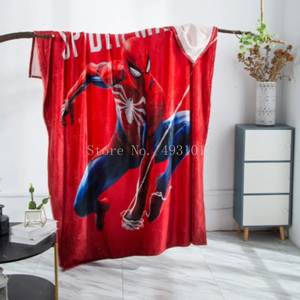 

Avengers Series cartoon One-layer Falai Blanket Thick Blanket Spiderman Blanket Bed Sheet Office Air-Conditioning Nap Blanket