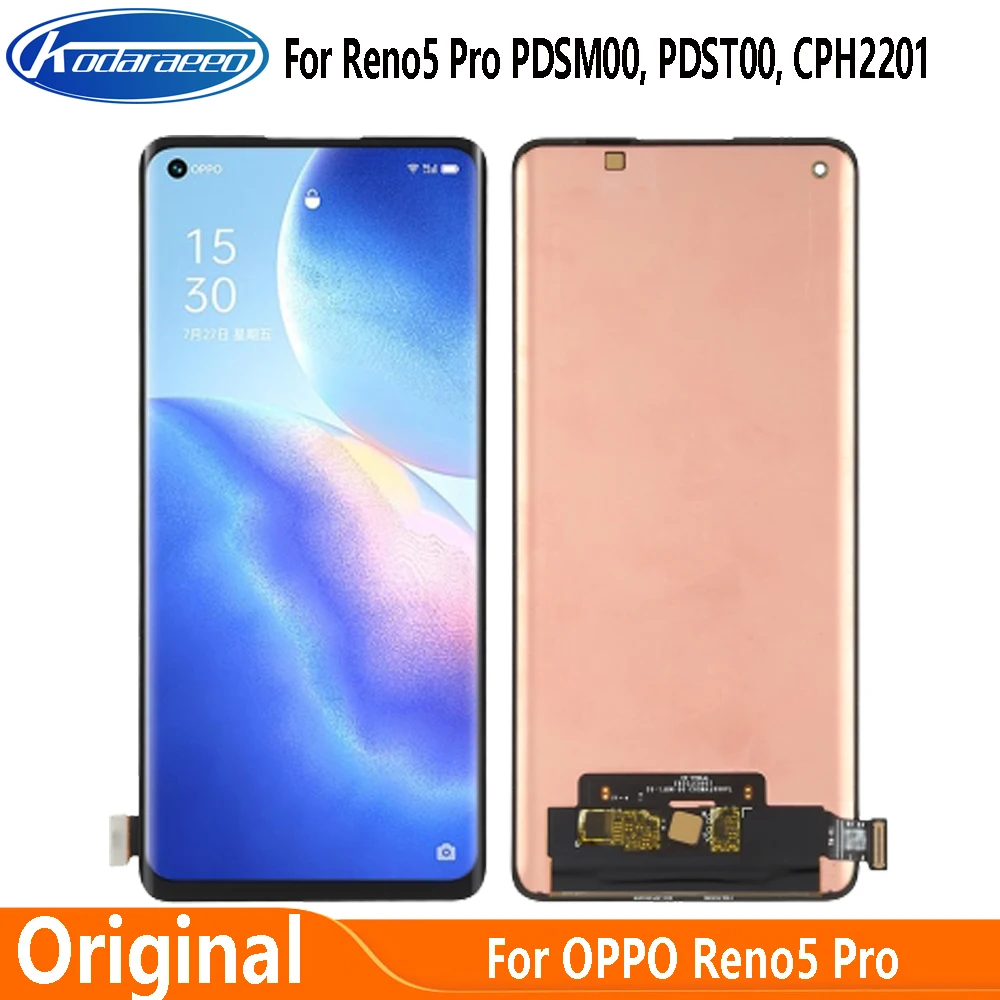 Pantalla t&aacute;ctil LCD Super AMOLED para OPPO, cristal Digitizrt para OPPO, Reno 5 Pro, PDST00, CPH2201-0