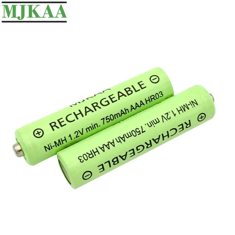 MJKAA 10 шт. AAA 1 2 V 750mAh ni mh аккумуляторная батарея хорошего качества NIMH 3A батареи для