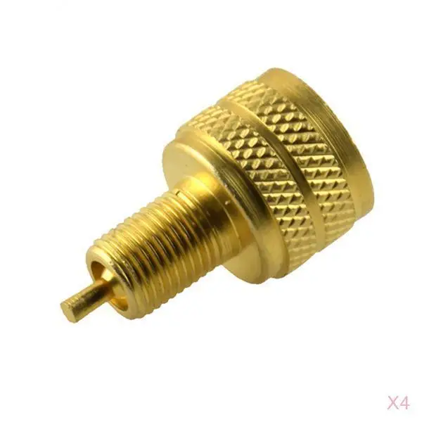

MagiDeal 4PCS External Gold Tire Bore Valve Stem Adapter Reducer 22mm Length