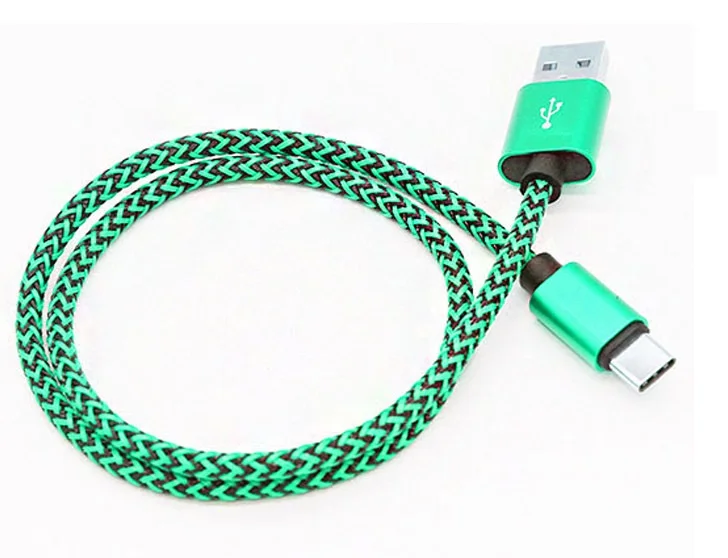 Тип C Нейлоновый кабель 1м Быстрая зарядка USB 3.1 для Huawei P20 Pro/Mate10 для Xiaomi Mi9 Samsung S9 ON.