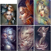 5d diy full square diamond painting woman figure portrait paint diy abstract jewel cross stitch adults arts and crafts