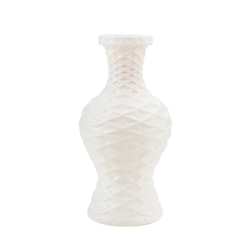 RL1277F New Nordic Style Origami Plastic Vase Imitation Ceramic Flower Pot Mini Bottle Flower Basket Flower Vase Decoration Home - Цвет: RL1277F