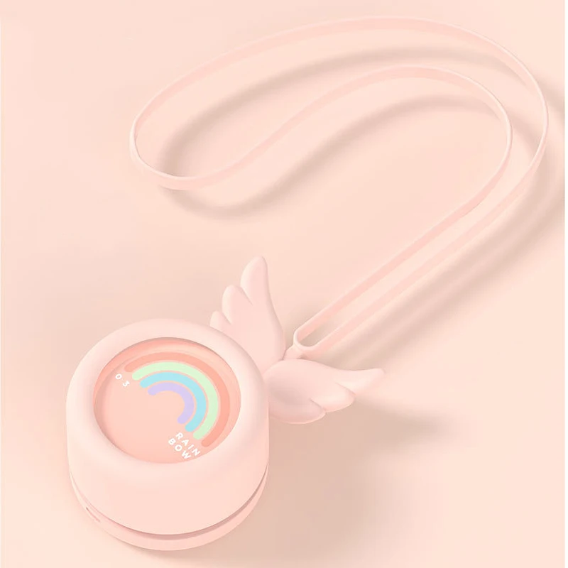 

USB Lanyard Fan Leafless Motor Charging Mini Electric Fan Sling Lazy Fan