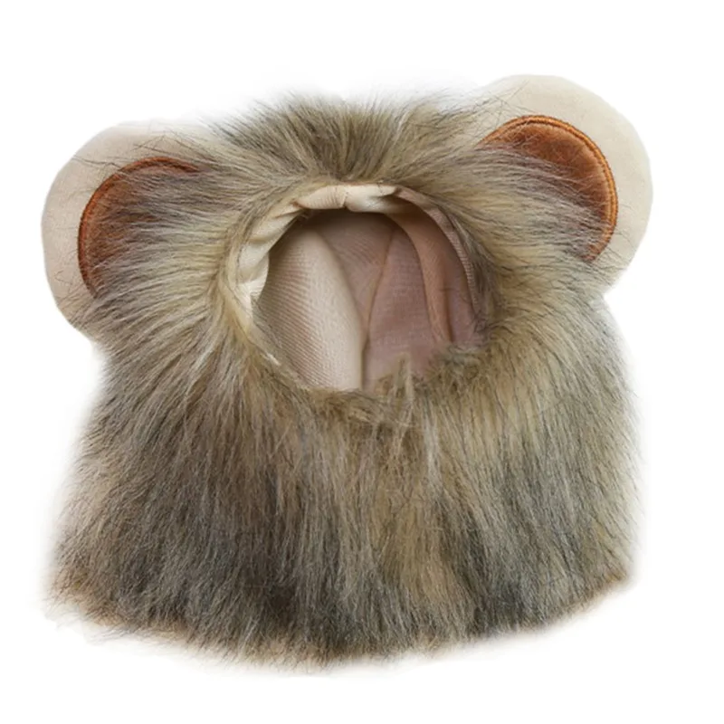 Хэллоуин Лев с гривой Кот парик забавная одежда для домашних животных собака