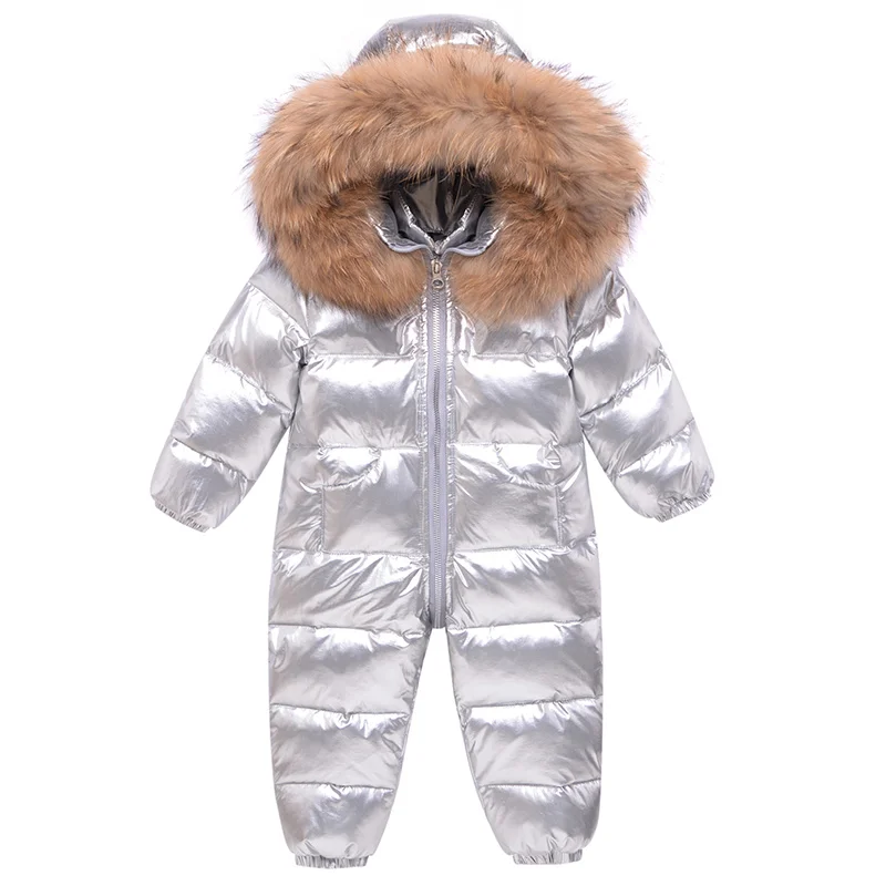 

2022 new born Russian winter baby girl clothes 90% duck down jacket jumpsuit coats Park for infant boy romper snowsuit snow wear