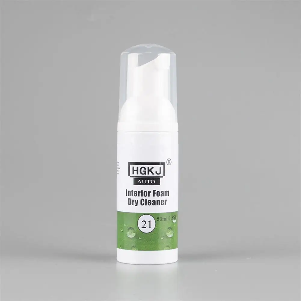 

50ml Leather Cleaning Foam Dry Cleaning Agent Wax Instrument Panel Auto Interior Auto Plastic Renovated Coating Light Cleaner