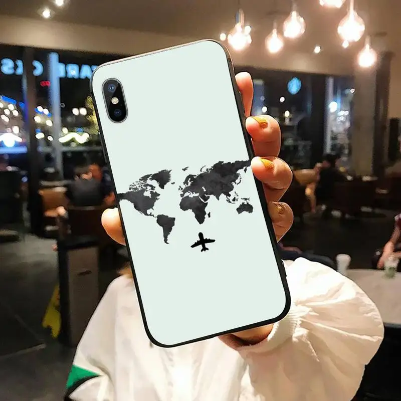 

World Map Travel high quality Phone Case for iPhone 11 12 pro XS MAX 8 7 6 6S Plus X 5S SE 2020 XR