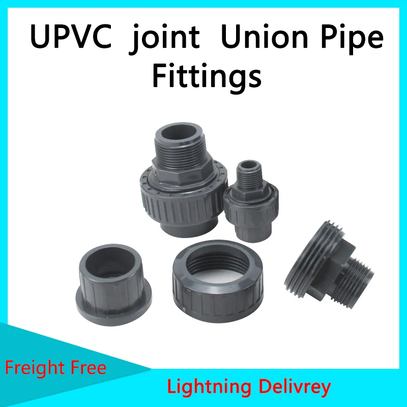 

Plastic PVC 3/4" Male Thread 25mm Union Water Pipe Connector Plastic Tube Adapter Garden Irrigation Fittings 3/4 inch Parts 1Pcs
