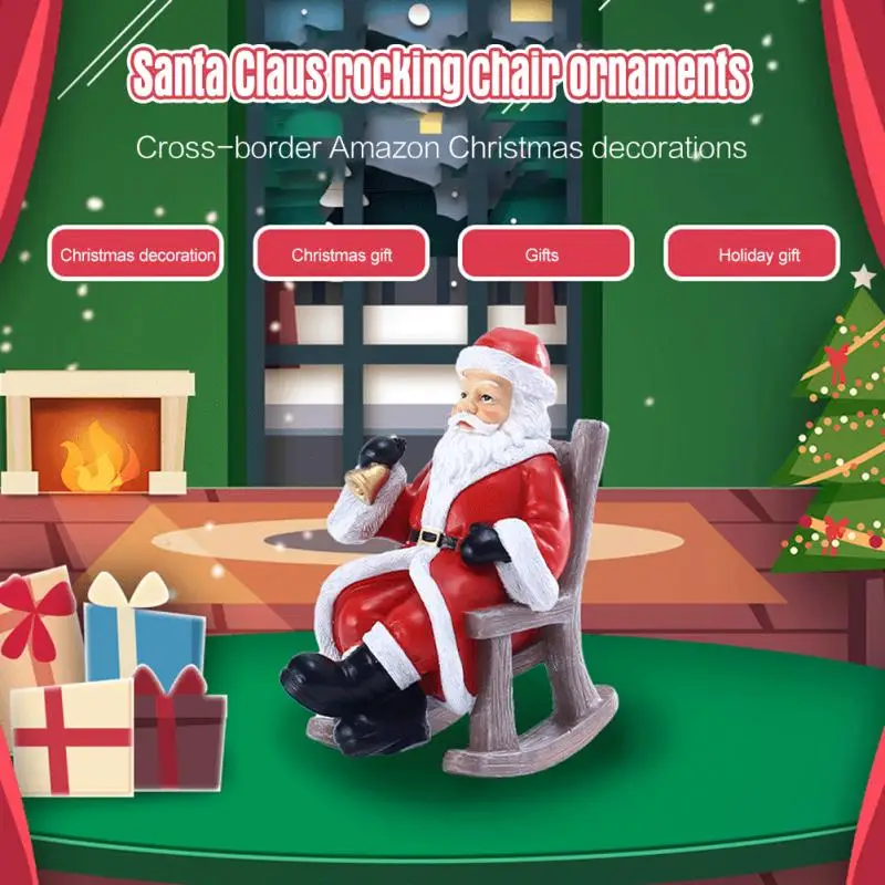 

Декоративная настольная портативная статуя Санта Клауса из смолы 2021, рождественские украшения для дома