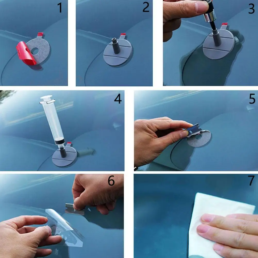 

DIY Car Windshield Repair Kit Tools Auto Glass Windscreen Give Handle Protective Set Stickers Decorative Door Repair F9A3