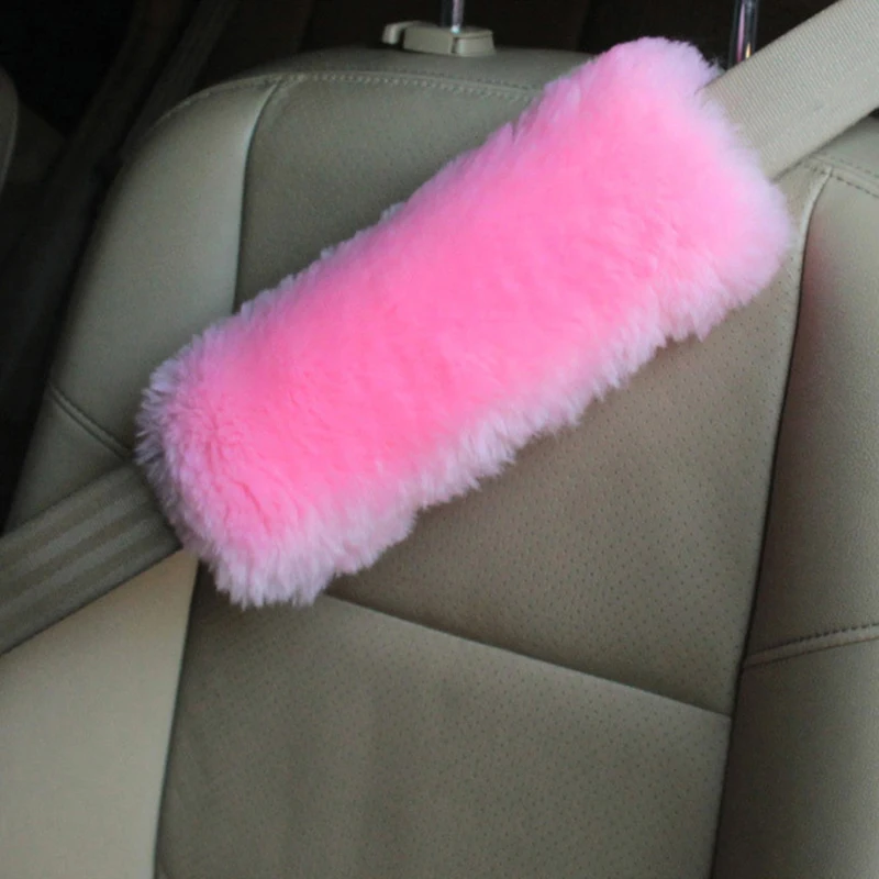 Искусственная меховая Накладка для ремня безопасности автомобиля комфортного