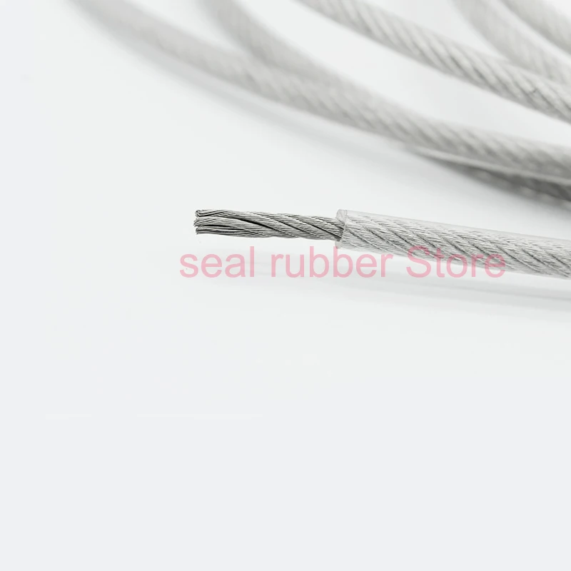 

5 Meters PVC Coated Flexible Wire Rope soft Cable Transparent Stainless Steel Clothesline Diameter 1mm 1.5mm 2mm 3mm 4mm 5mm 6mm