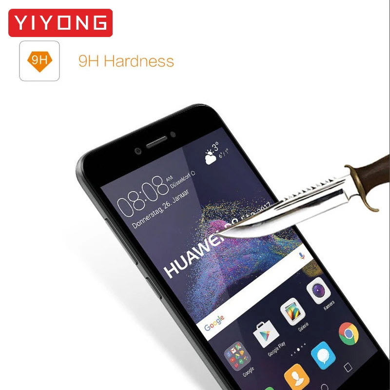 YIYONG Полное покрытие экрана стекло для Huawei P8 Lite 2017 закаленное Honor 8 защита на P9 |